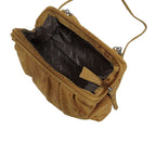 ASSOTS LONDON Harper Genuine Leather Snake Print Oversized Clutch Bag with Adjustable Shoulder Strap - Mustard