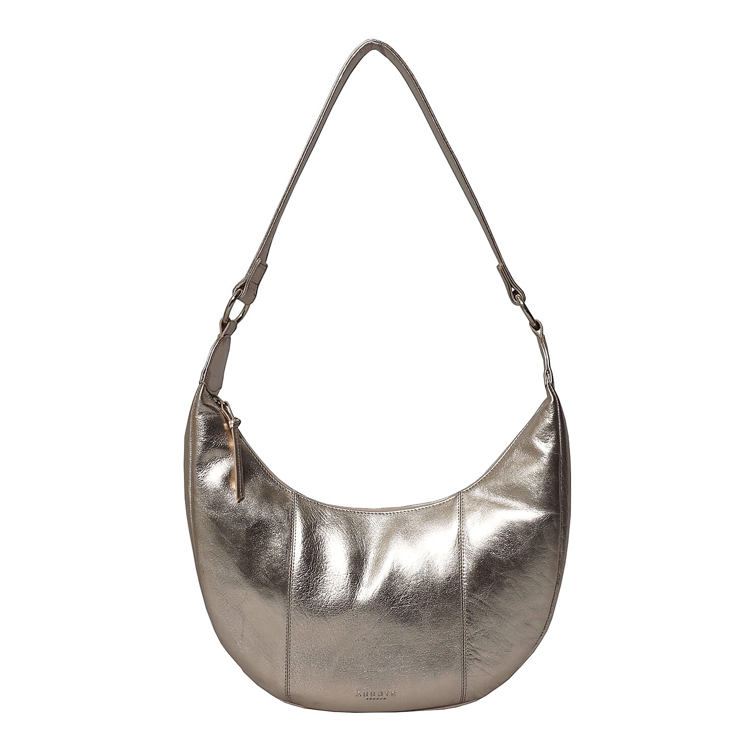 Assots London Layla Genuine Leather Hobo Shoulder Bag - Rose Gold 6249666 0