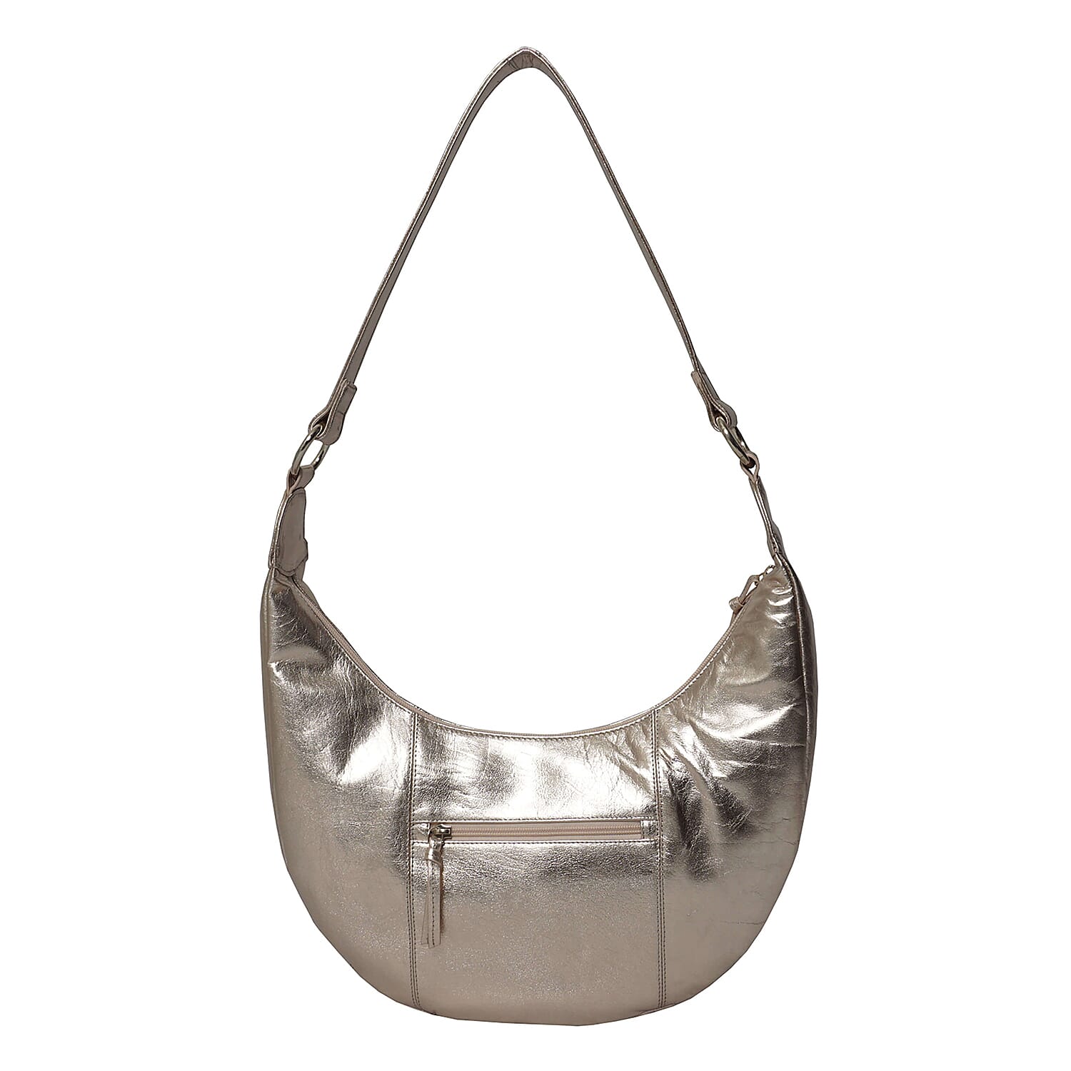 Assots London Layla Genuine Leather Hobo Shoulder Bag - Rose Gold 6249666 1