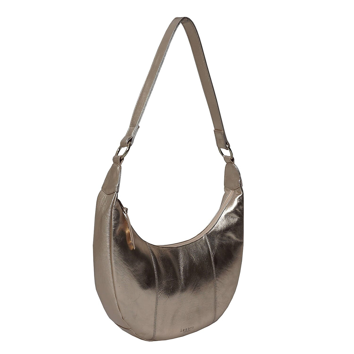 Assots London Layla Genuine Leather Hobo Shoulder Bag - Rose Gold 6249666 2