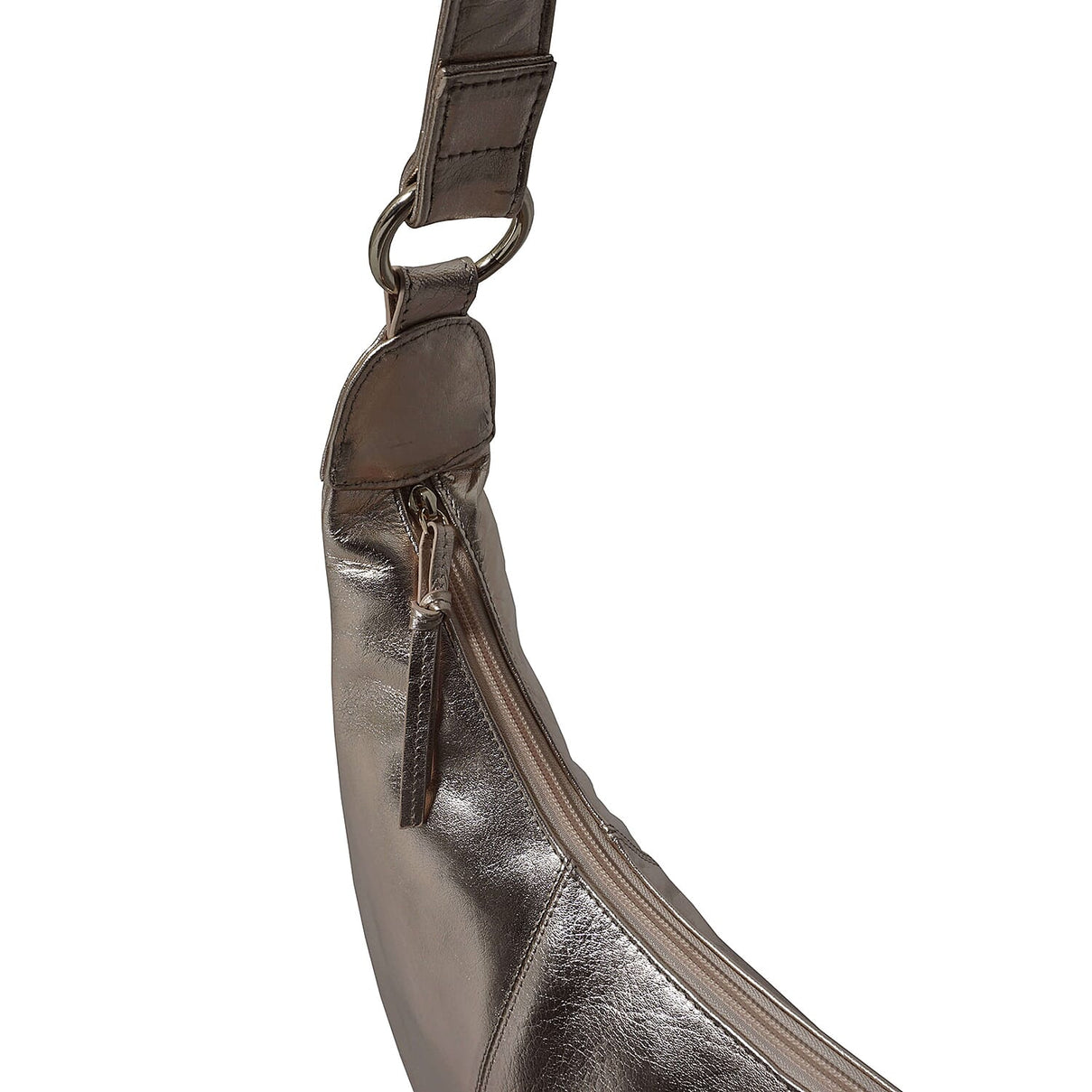 Assots London Layla Genuine Leather Hobo Shoulder Bag - Rose Gold 6249666 4