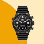 AVIATOR 5 ATM Water Resistant Smart Pilot Watch with Black Silicone Strap