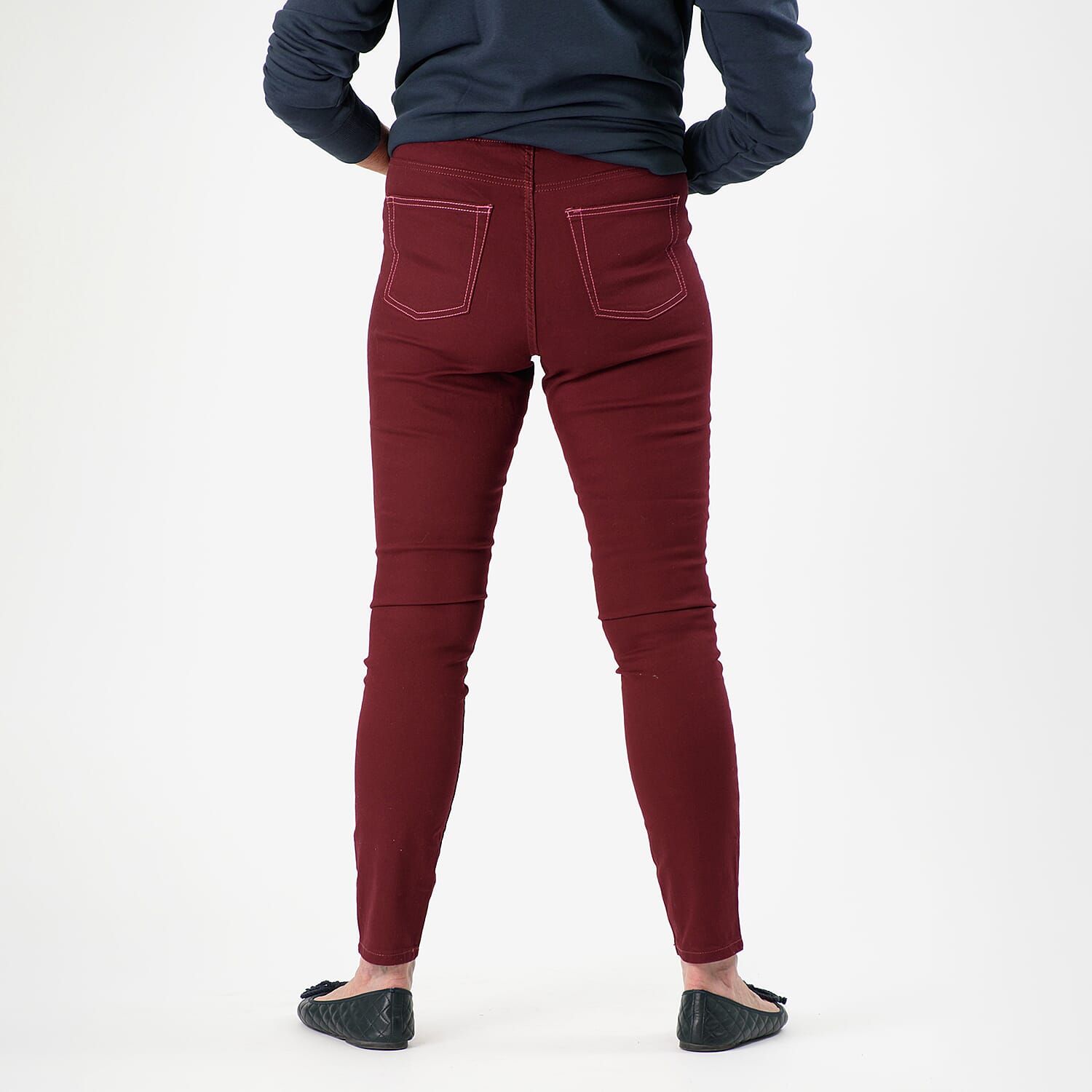 AVON Cotton Jegging - Burgundy (Size 16 - 18) 7981700 2