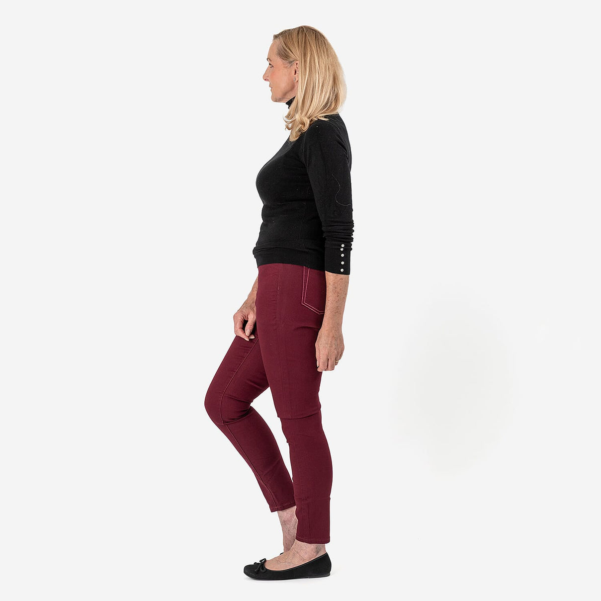 AVON Cotton Jeggings (Size 12-14) - Berry Red 7981703 2