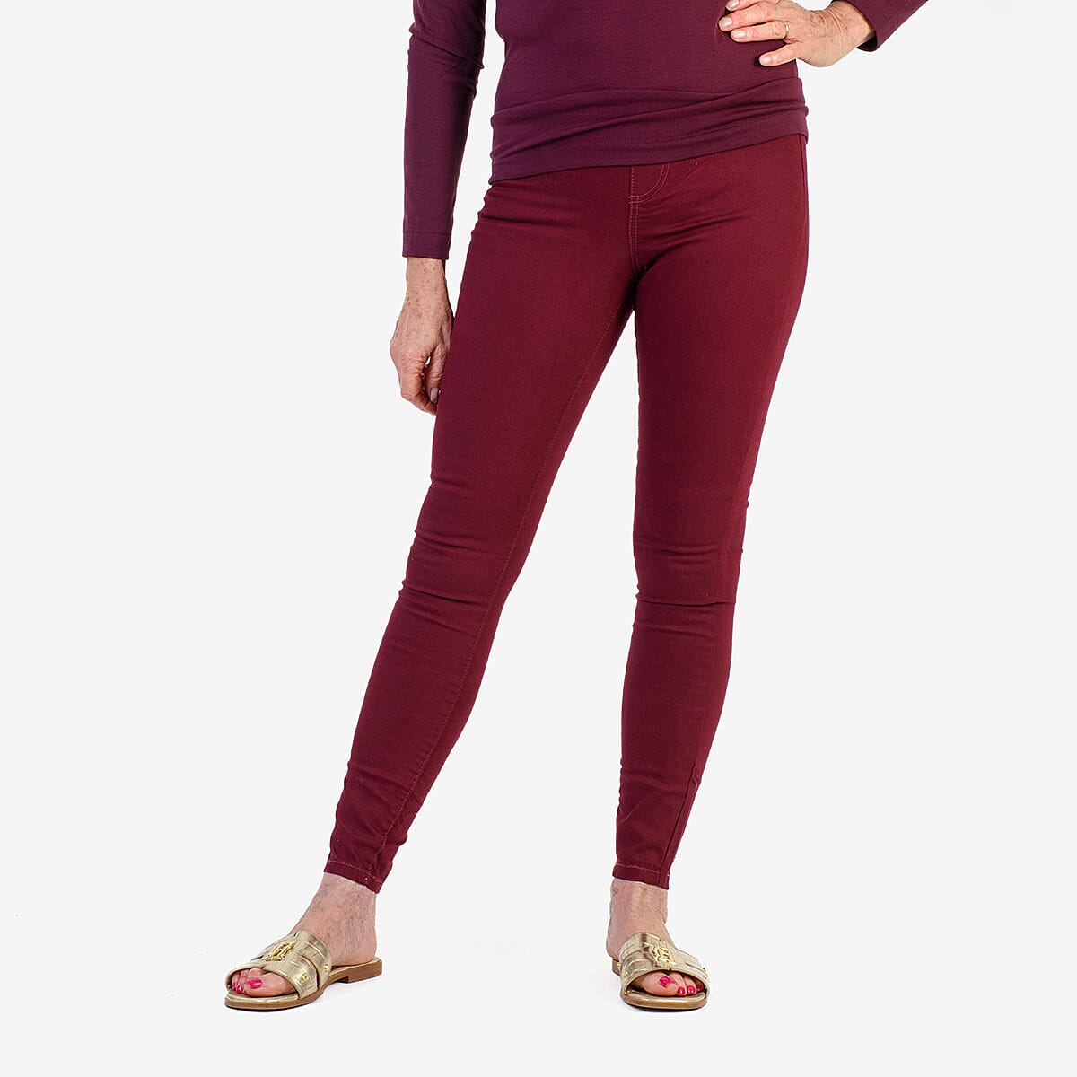 AVON Cotton Jeggings (Size 8-10) - Berry Red 7981702 0