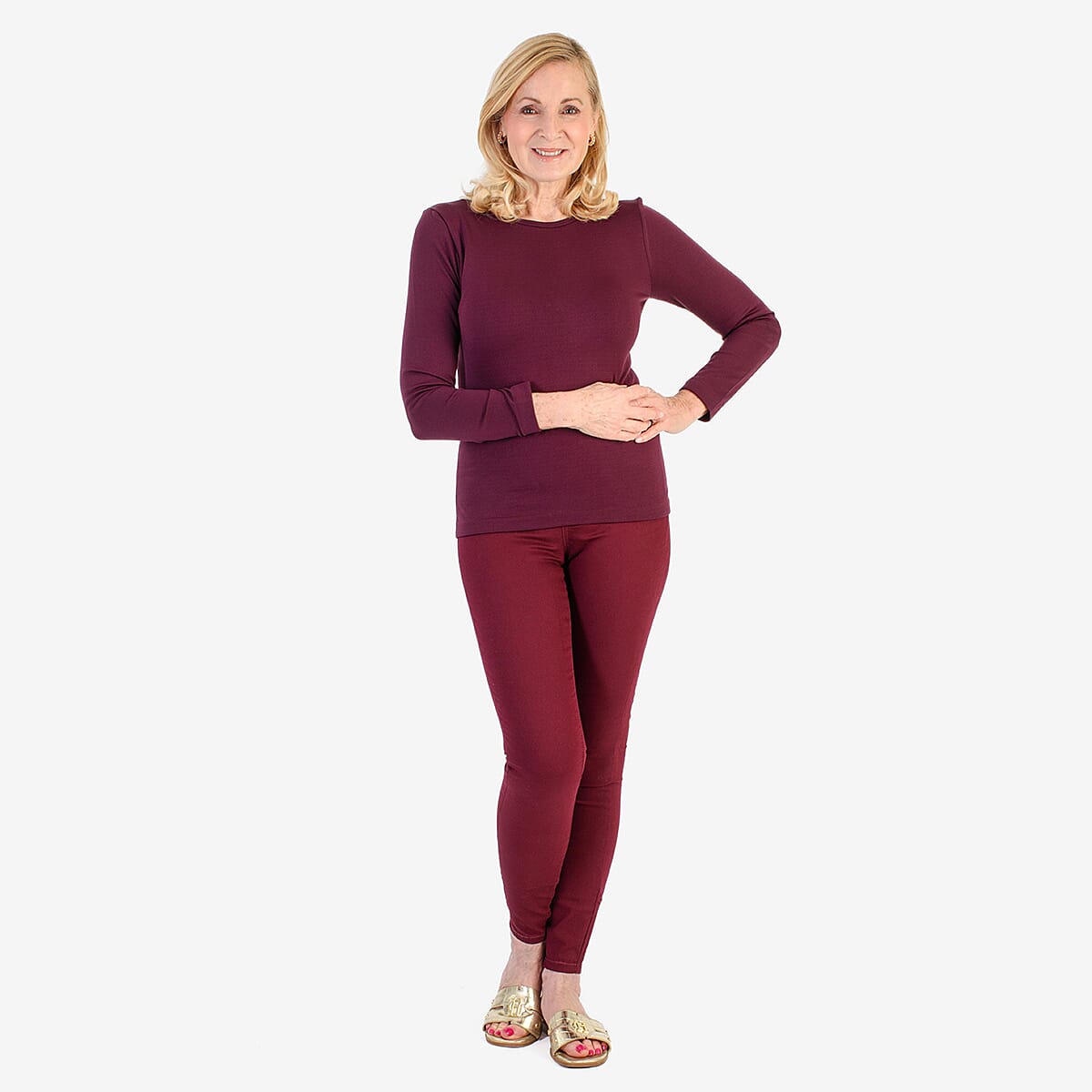 AVON Cotton Jeggings (Size 8-10) - Berry Red 7981702 1