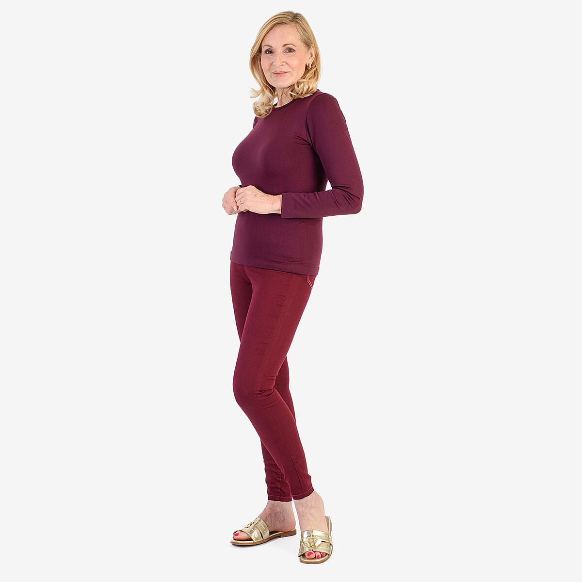 AVON Cotton Jeggings (Size 8-10) - Berry Red 7981702 2