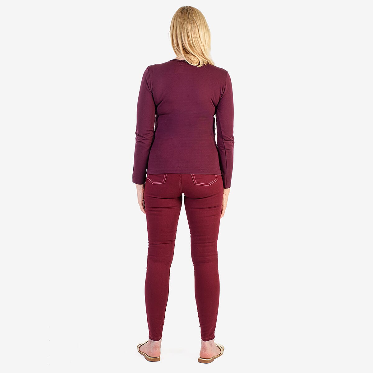 AVON Cotton Jeggings (Size 8-10) - Berry Red 7981702 3