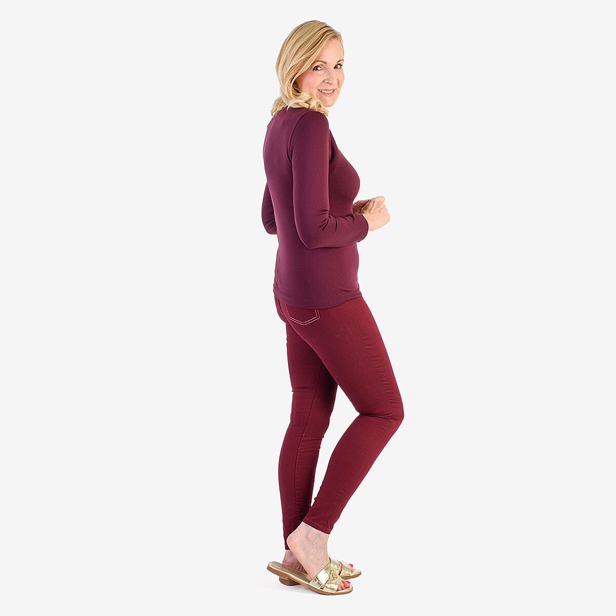 AVON Cotton Jeggings (Size 8-10) - Berry Red 7981702 4