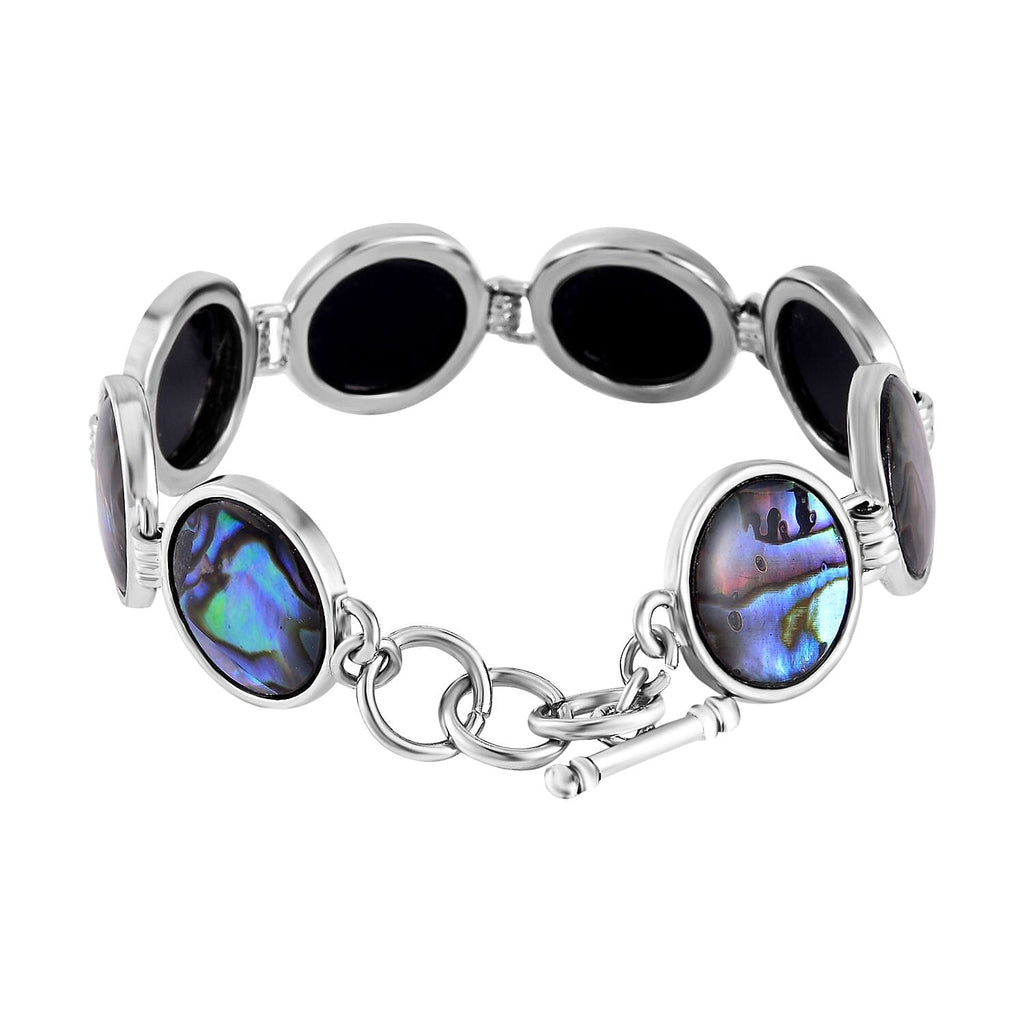 Abalone Shell Circle Link Bracelet (Size - 7.5)