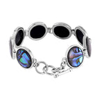 Abalone Shell Circle Link Bracelet (Size - 7.5)