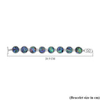 Abalone Shell Circle Link Bracelet (Size - 7.5)