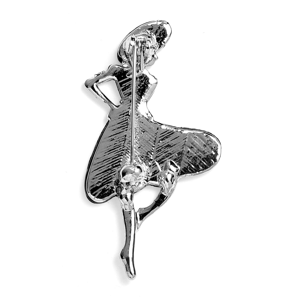 Abalone Shell Lady Brooch in White Silver Tone 8311530 5