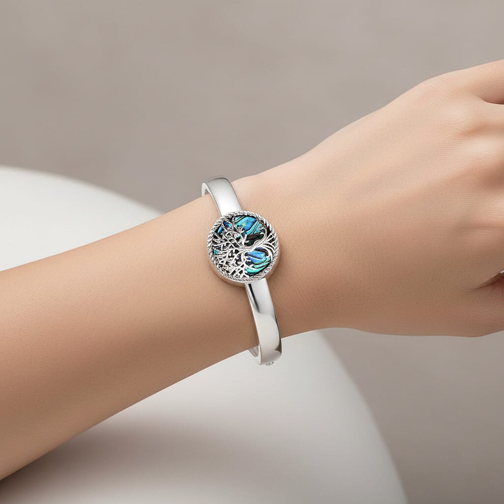 Tree of Life Collection - Abalone Shell Cuff Bangle (Size 7.5) 8275483 2