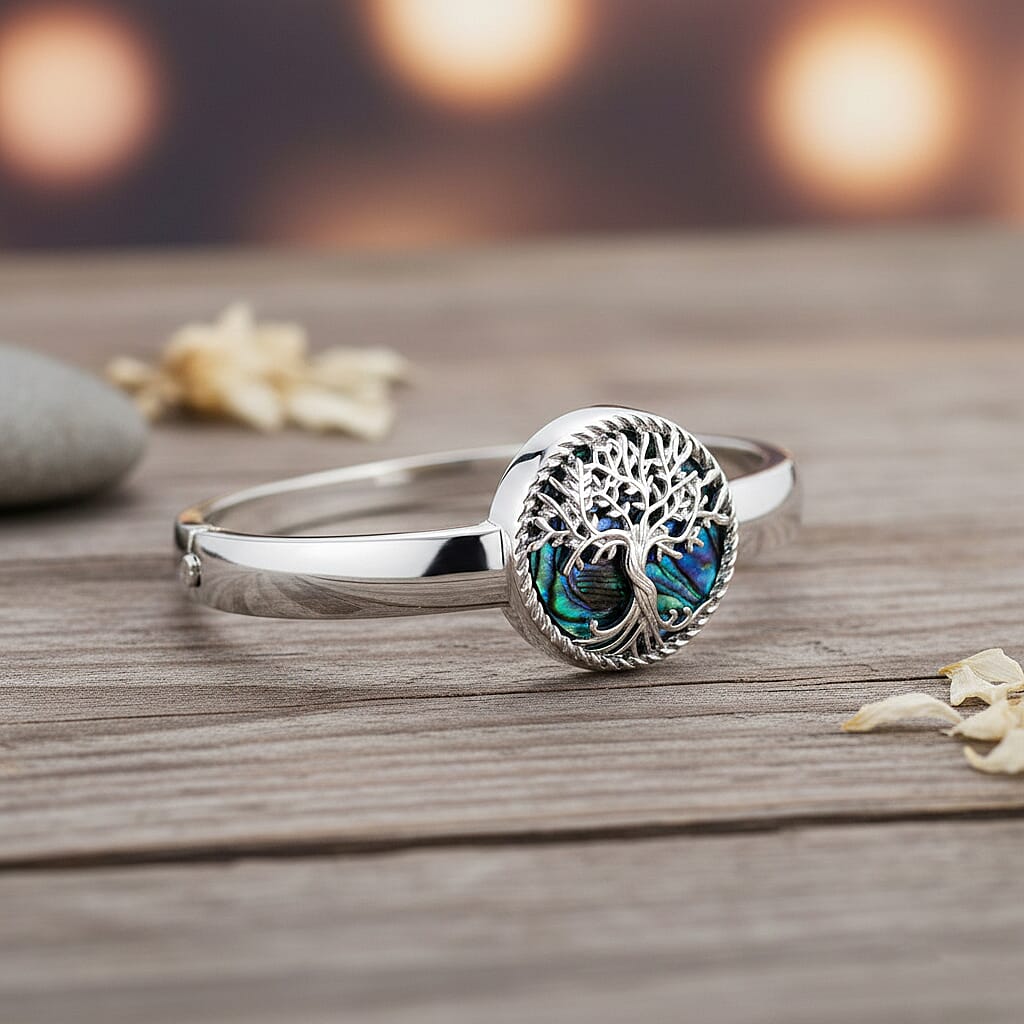 Tree of Life Collection - Abalone Shell Cuff Bangle (Size 7.5) 8275483 3