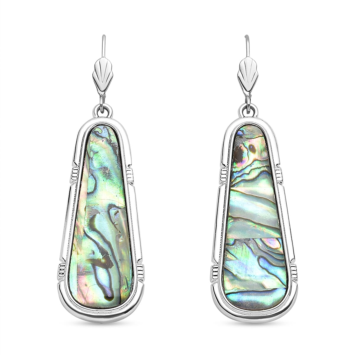 One Time Closeout - Abalone Shell Dangle Earrings with Lever Backs 13.00 Ct. 8735101 0