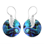 Abalone Shell Hook Earring in Sterling Silver