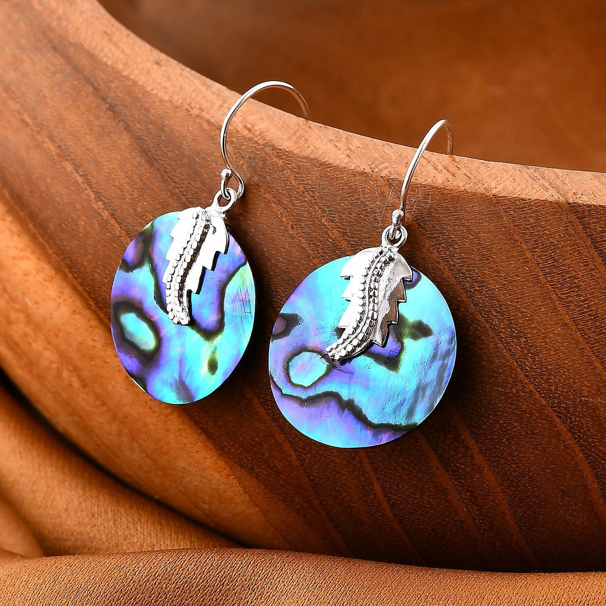 Abalone Shell Drop Earrings in Sterling Silver 7768471 1