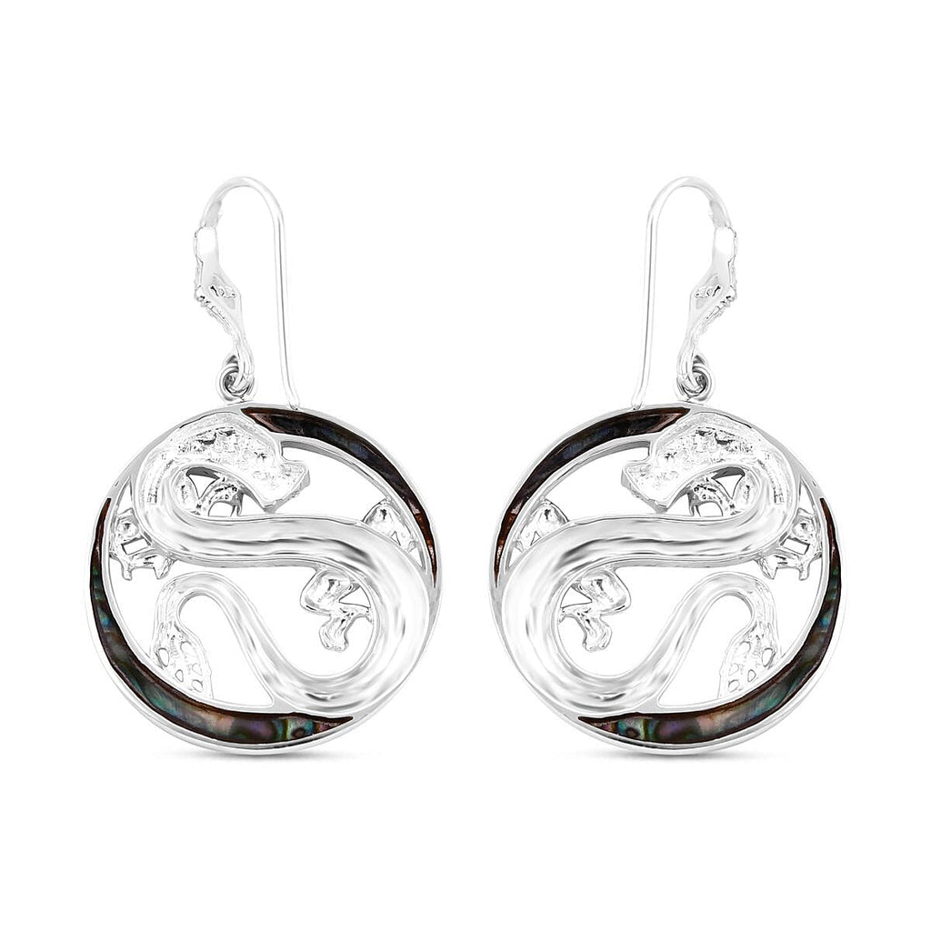 Royal Bali Collection Abalone Shell  Earring  Sterling Silver.  Silver Wt. 13 Gms