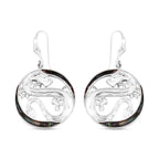 Royal Bali Collection Abalone Shell  Earring  Sterling Silver.  Silver Wt. 13 Gms