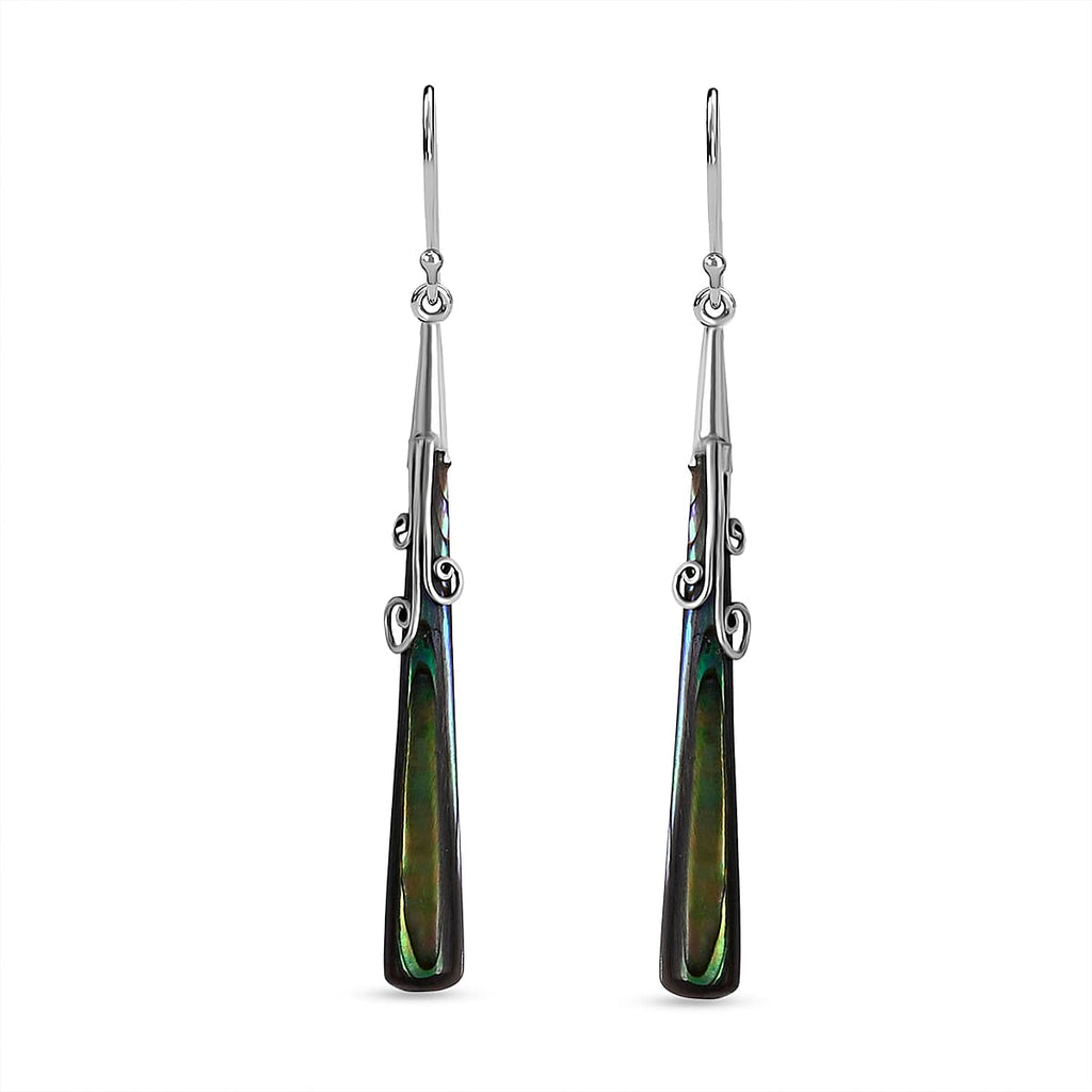 Abalone Shell Earring with Hook in Sterling Silver