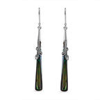 Abalone Shell Earring with Hook in Sterling Silver