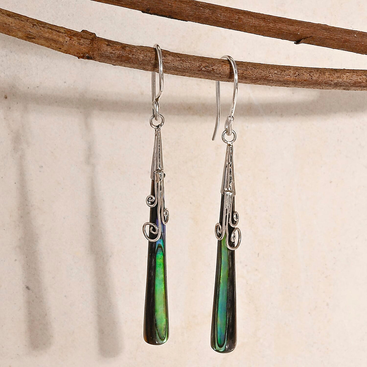 Abalone Shell Earring with Hook in Sterling Silver 8286503 2