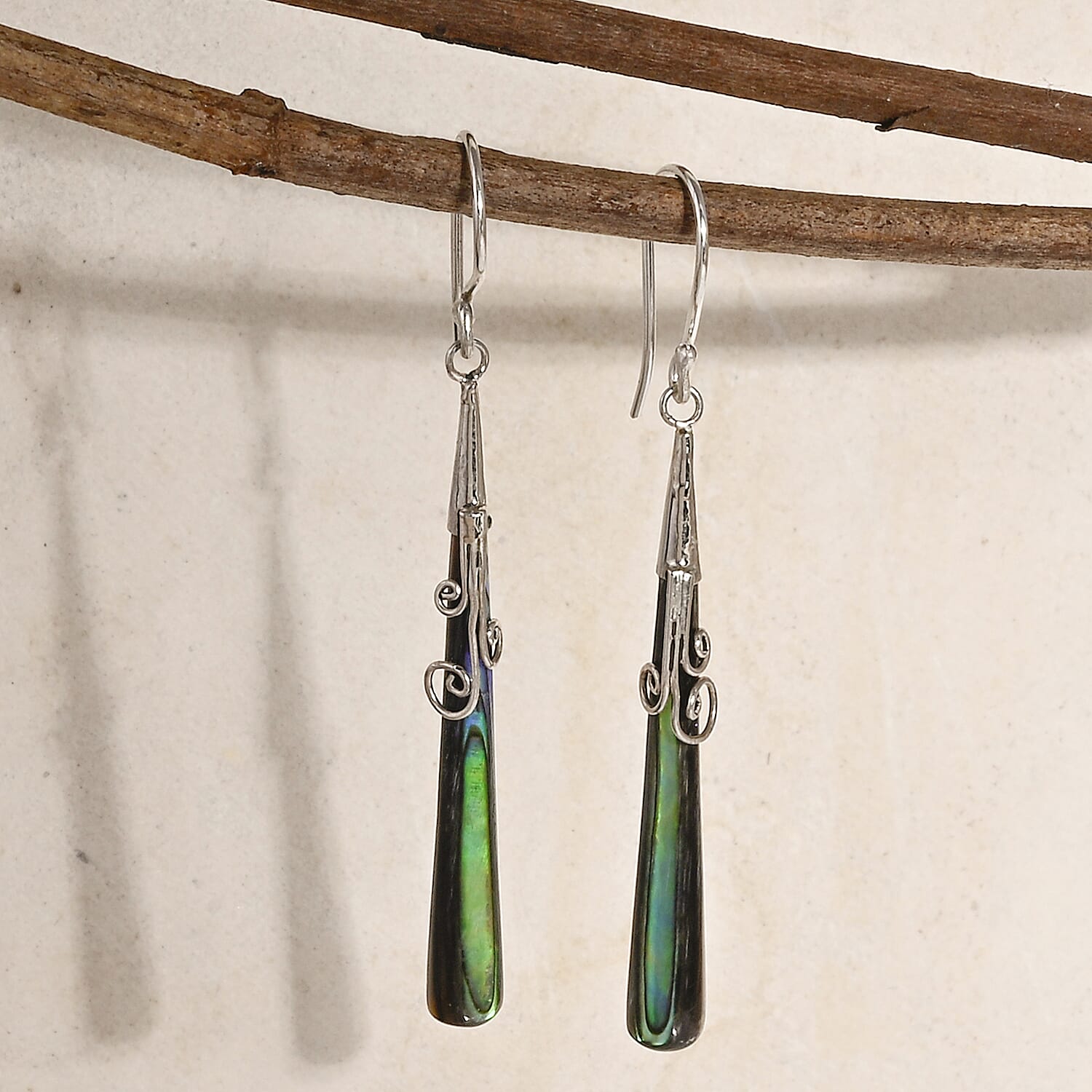 Abalone Shell Earring with Hook in Sterling Silver 8286503 2