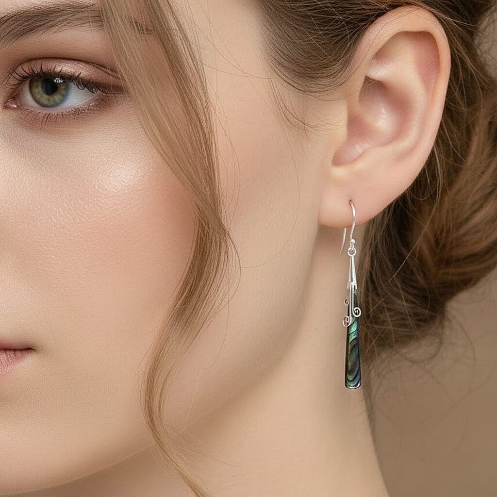 Abalone Shell Earring with Hook in Sterling Silver 8286503 3