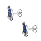 Abalone Shell Elephant Earring with Push Back Sterling Silver