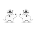 Abalone Shell Elephant Earring with Push Back Sterling Silver
