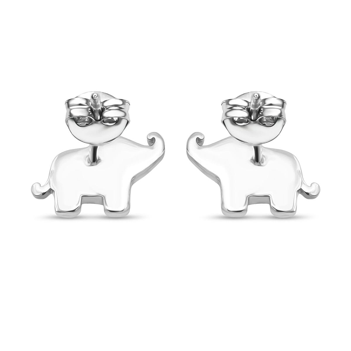 Abalone Shell Elephant Earring with Push Back Sterling Silver 8296326 4