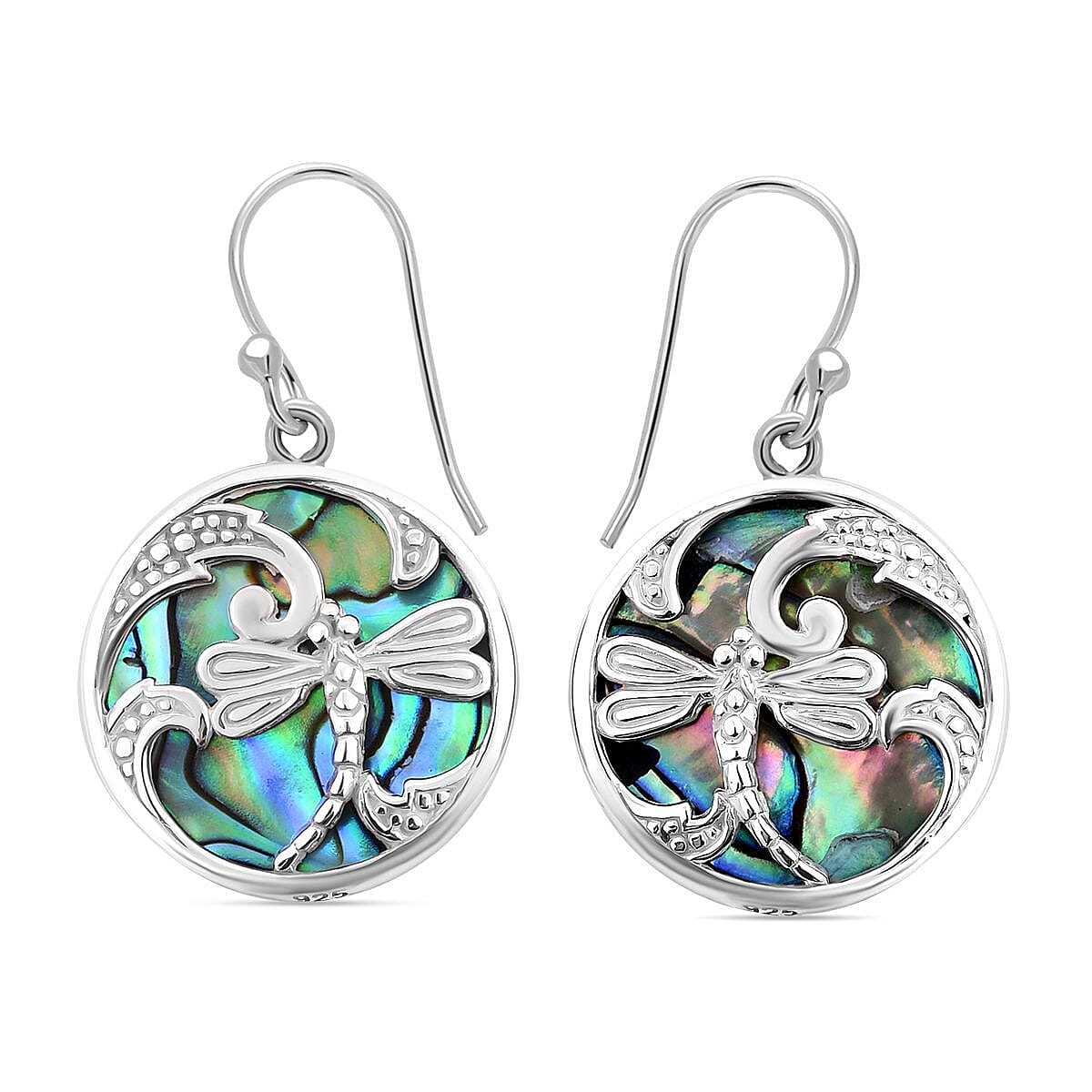 Royal Bali Collection - Abalone Shell Butterfly Earrings in Sterling Silver 7652098 0