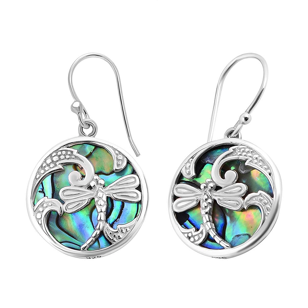 Royal Bali Collection - Abalone Shell Butterfly Earrings in Sterling Silver 7652098 4