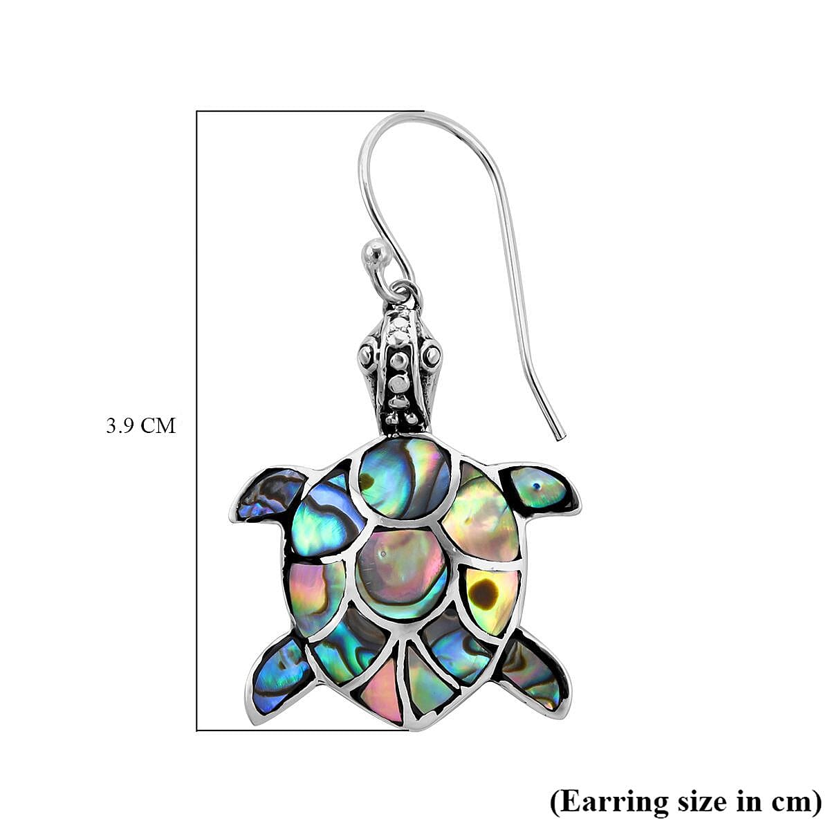 Royal Bali Crystal Bay Collection Abalone Shell  Earring  Sterling Silver 7768564 5
