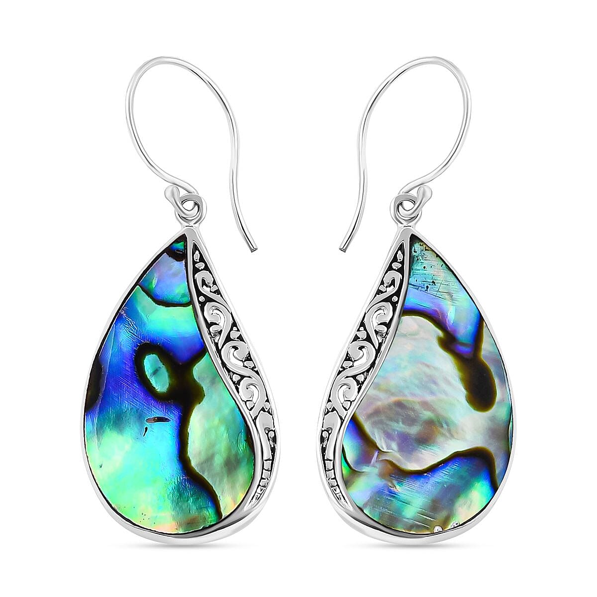 Royal Bali - Handmade Abalone Shell Drop Earrings in Sterling Silver 7768571 0