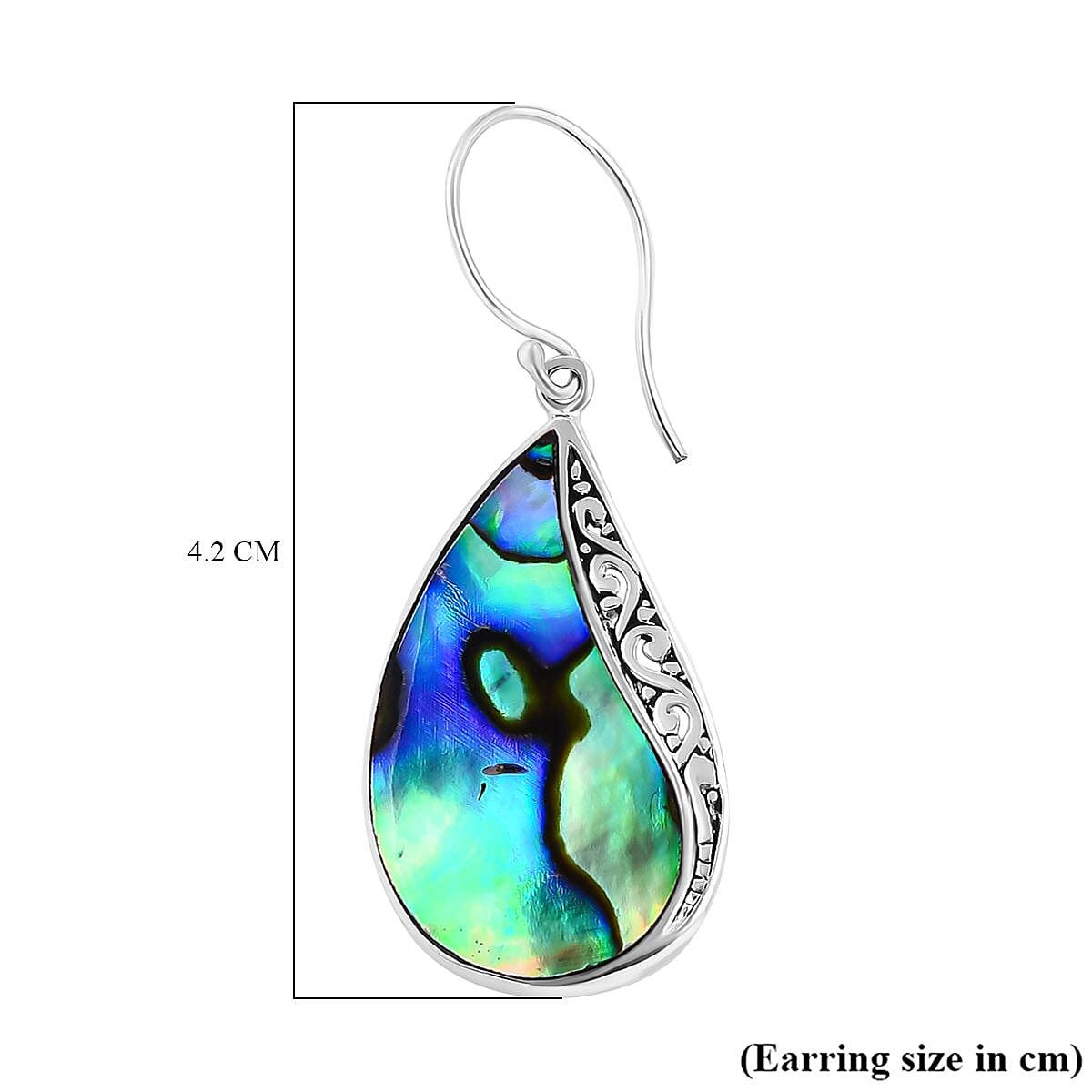 Royal Bali - Handmade Abalone Shell Drop Earrings in Sterling Silver 7768571 5