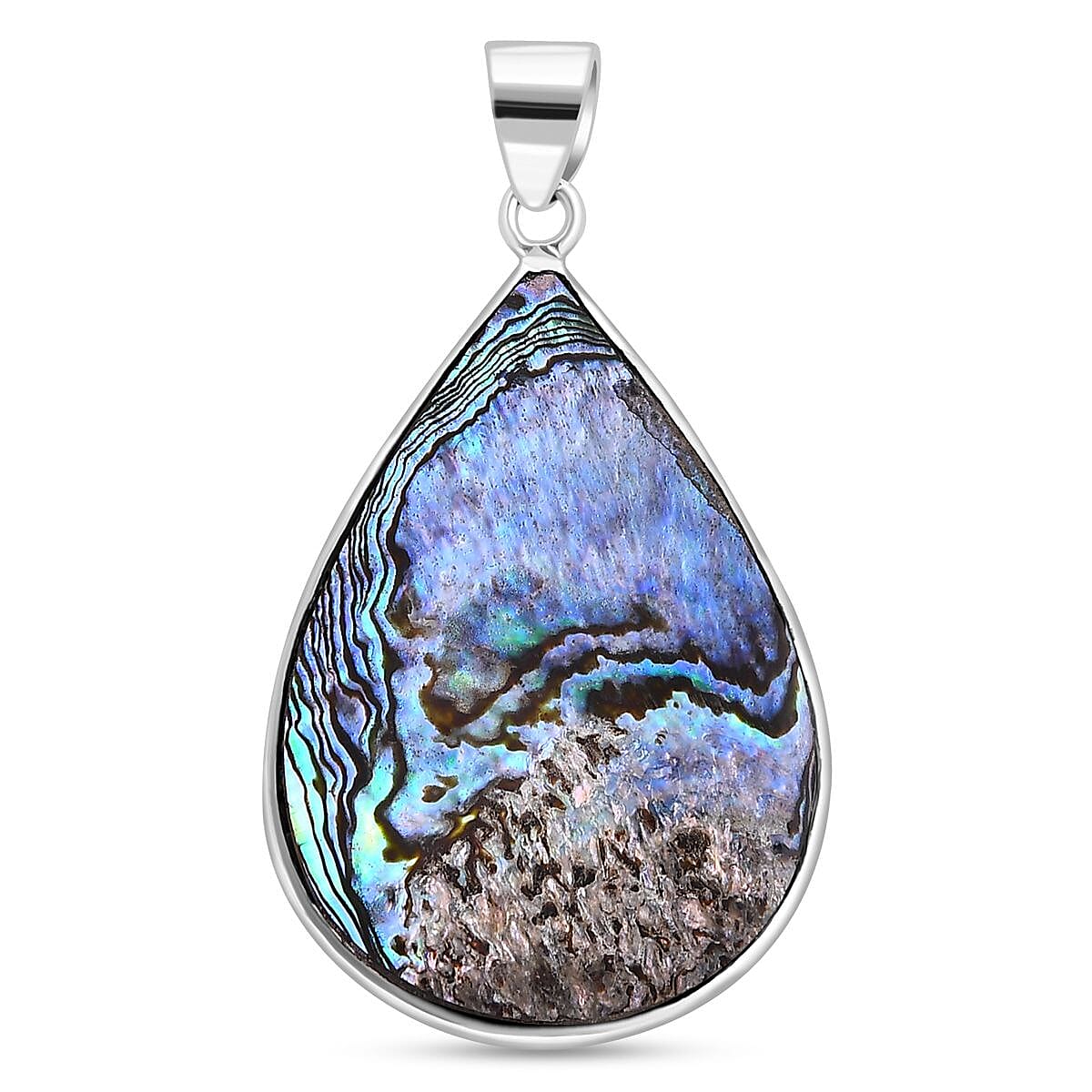Royal Bali Collection Abalone Shell, Larimar Sealife Pendant in Sterling Silver 11.57 ct. 7768580 4