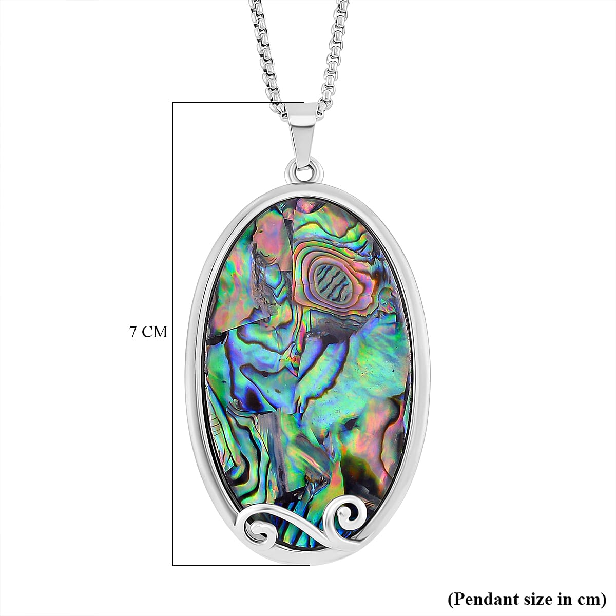 Designer Closeout - Abalone Shell Oval Shape Necklace (Size - 24 - 4) 7670035 5