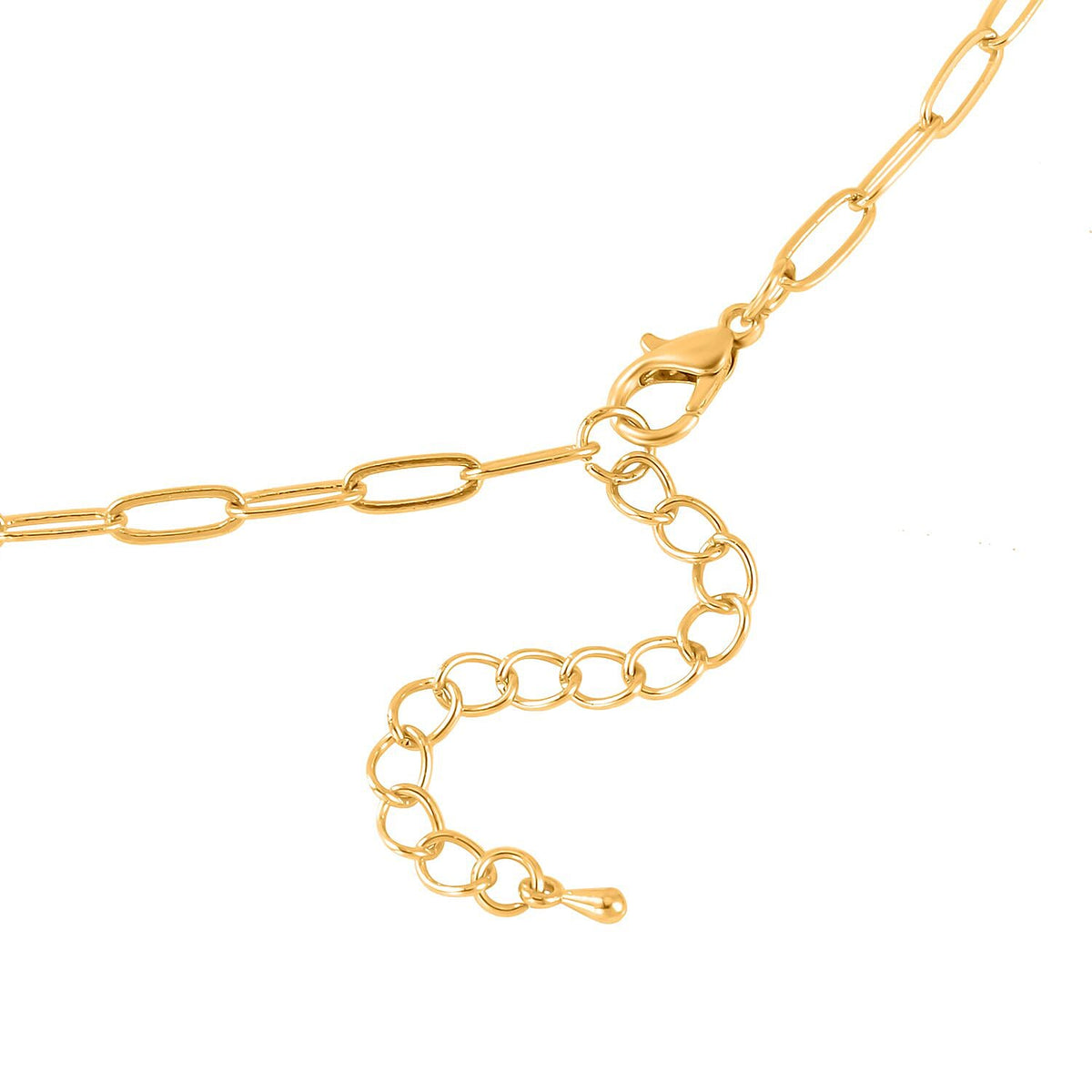 Designer Inspired Paper Clip Link Abalone Shell Heart Necklace (Size - 20 with 2 inch Extender) 7548880 3