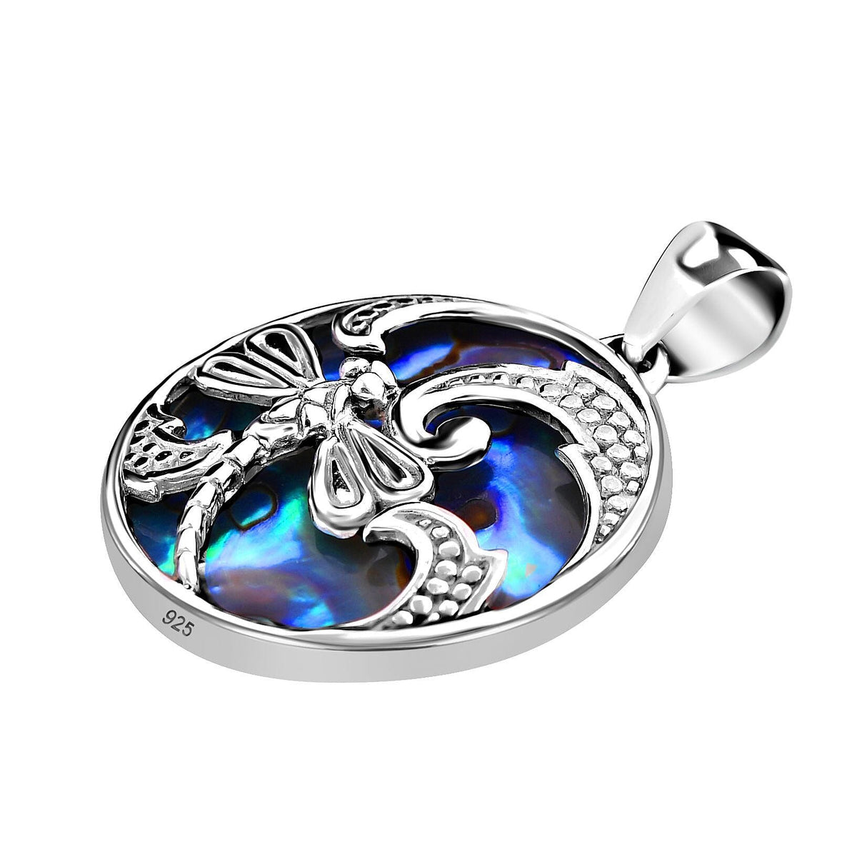 Royal Bali Collection - Abalone Shell Dragonfly Pendant in Sterling Silver 7652146 4