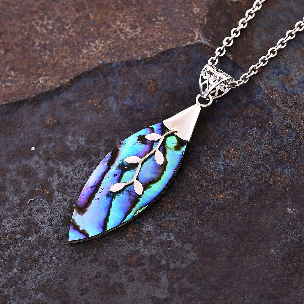 Abalone Shell Pendant in Sterling Silver