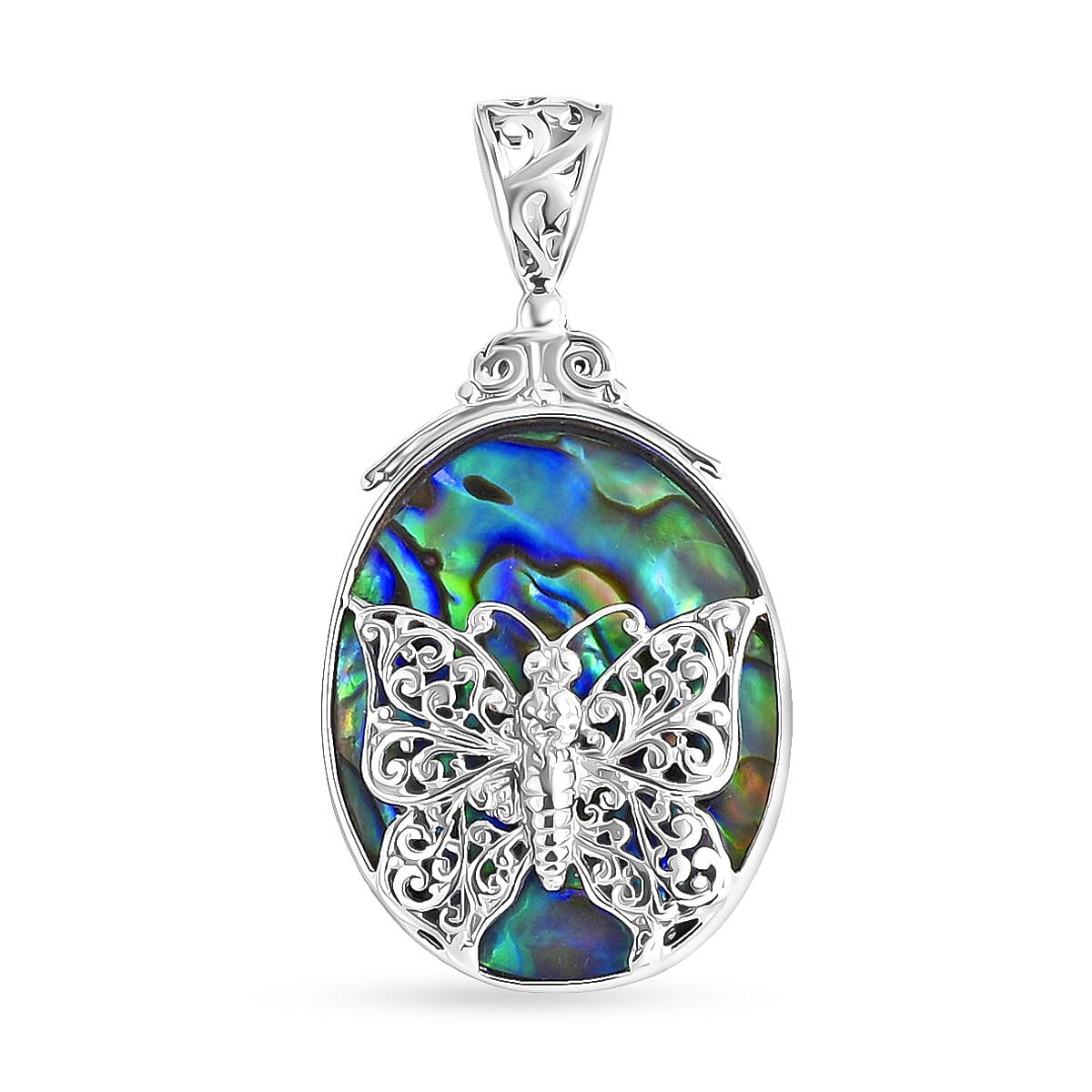 Royal Bali Collection - Abalone Shell Pendant Sterling Silver, Silver Wt. 4.34 Gms. 8285666 0