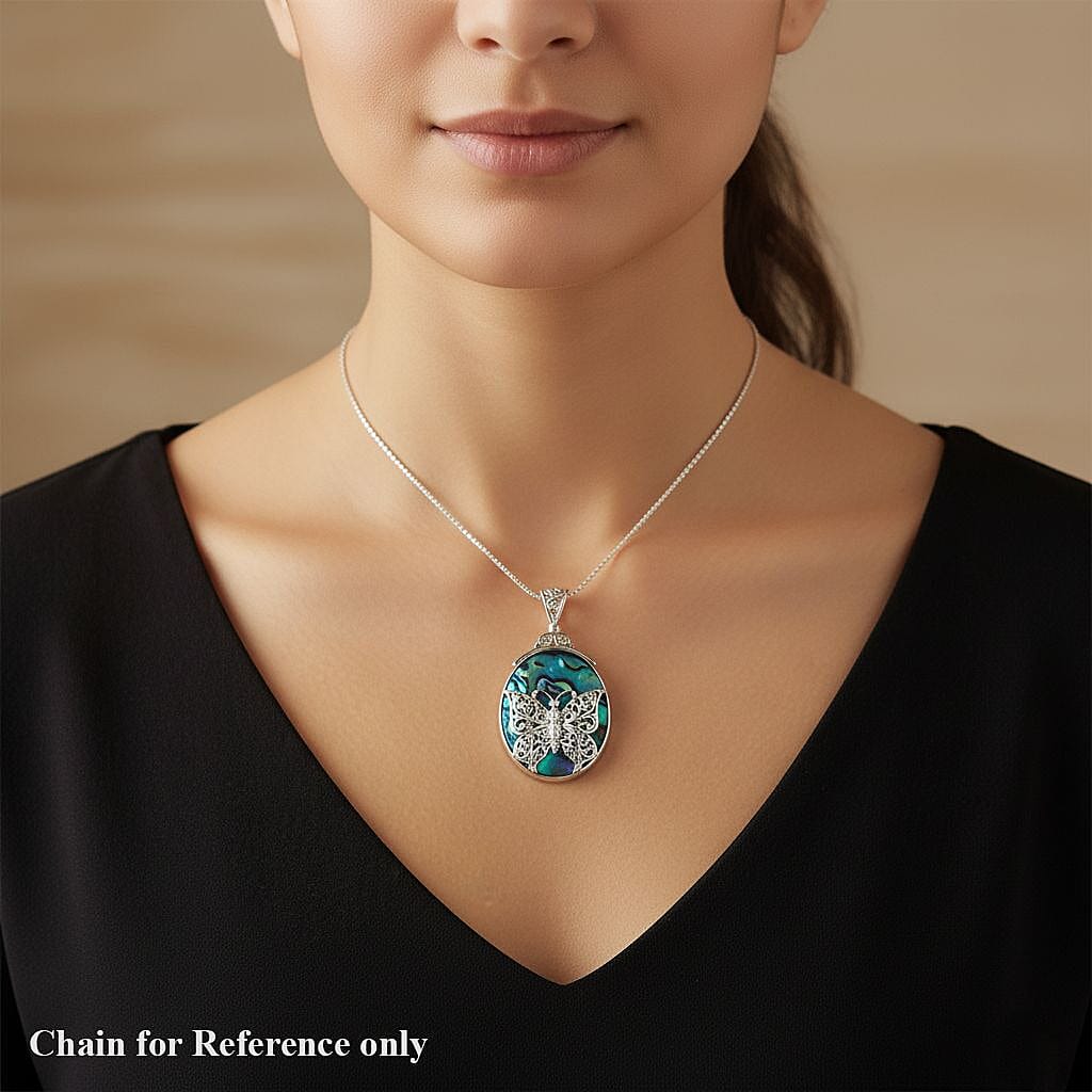 Royal Bali Collection - Abalone Shell Pendant Sterling Silver, Silver Wt. 4.34 Gms. 8285666 2