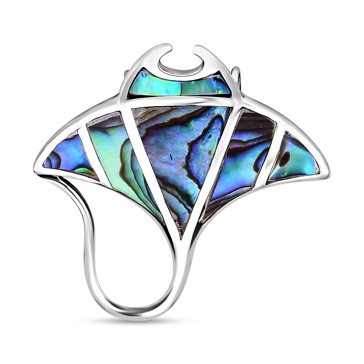 Royal Bali Crystal Bay Collection - Abalone Shell Stingray Pendant Sterling Silver 18.00 ct 7768659 0