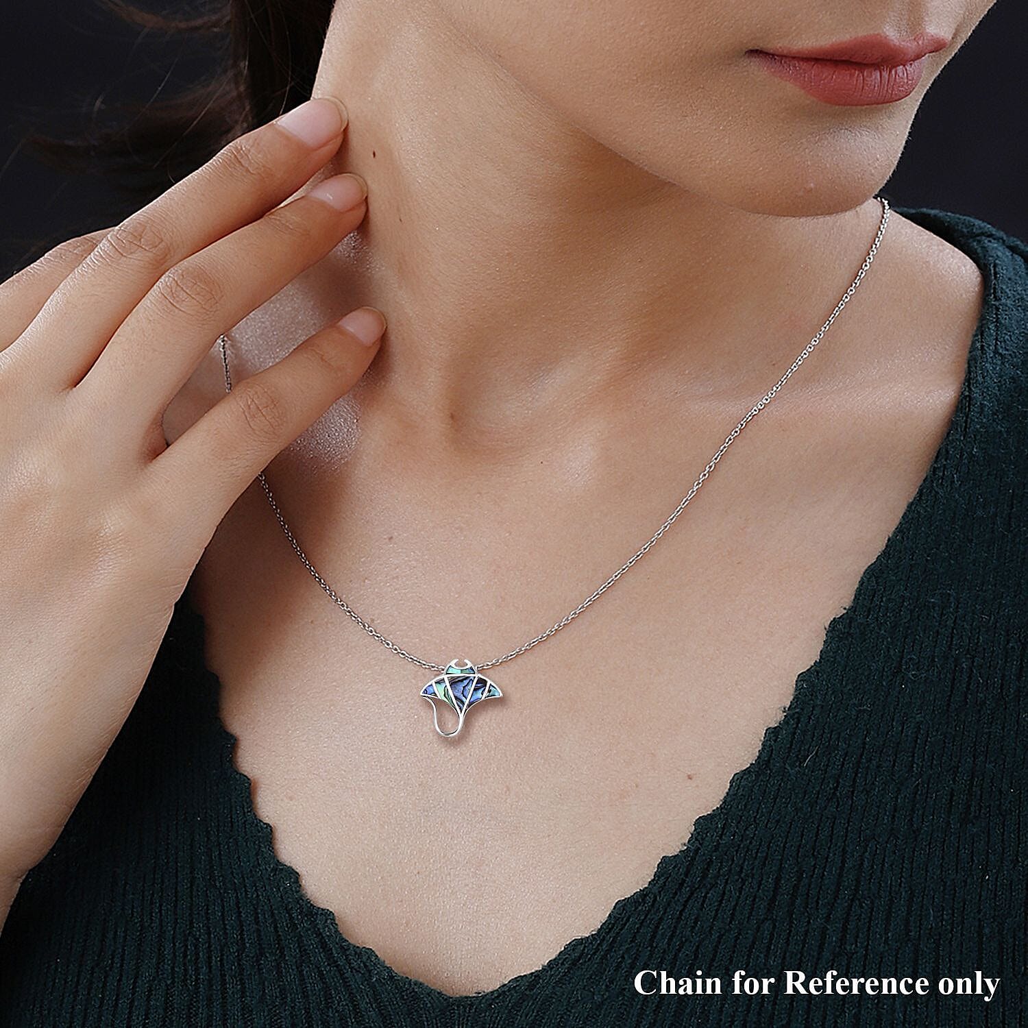 Royal Bali Crystal Bay Collection - Abalone Shell Stingray Pendant Sterling Silver 18.00 ct 7768659 3