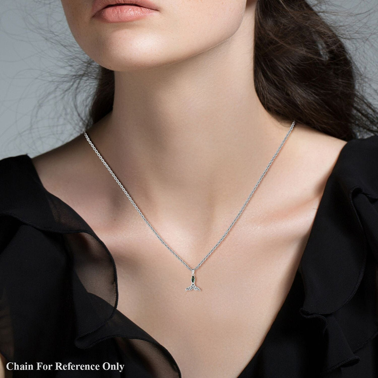 Royal Bali Crystal Bay Collection - Abalone Shell Dolphin Tail Pendant in Sterling Silver 4.00 ct 7768674 3