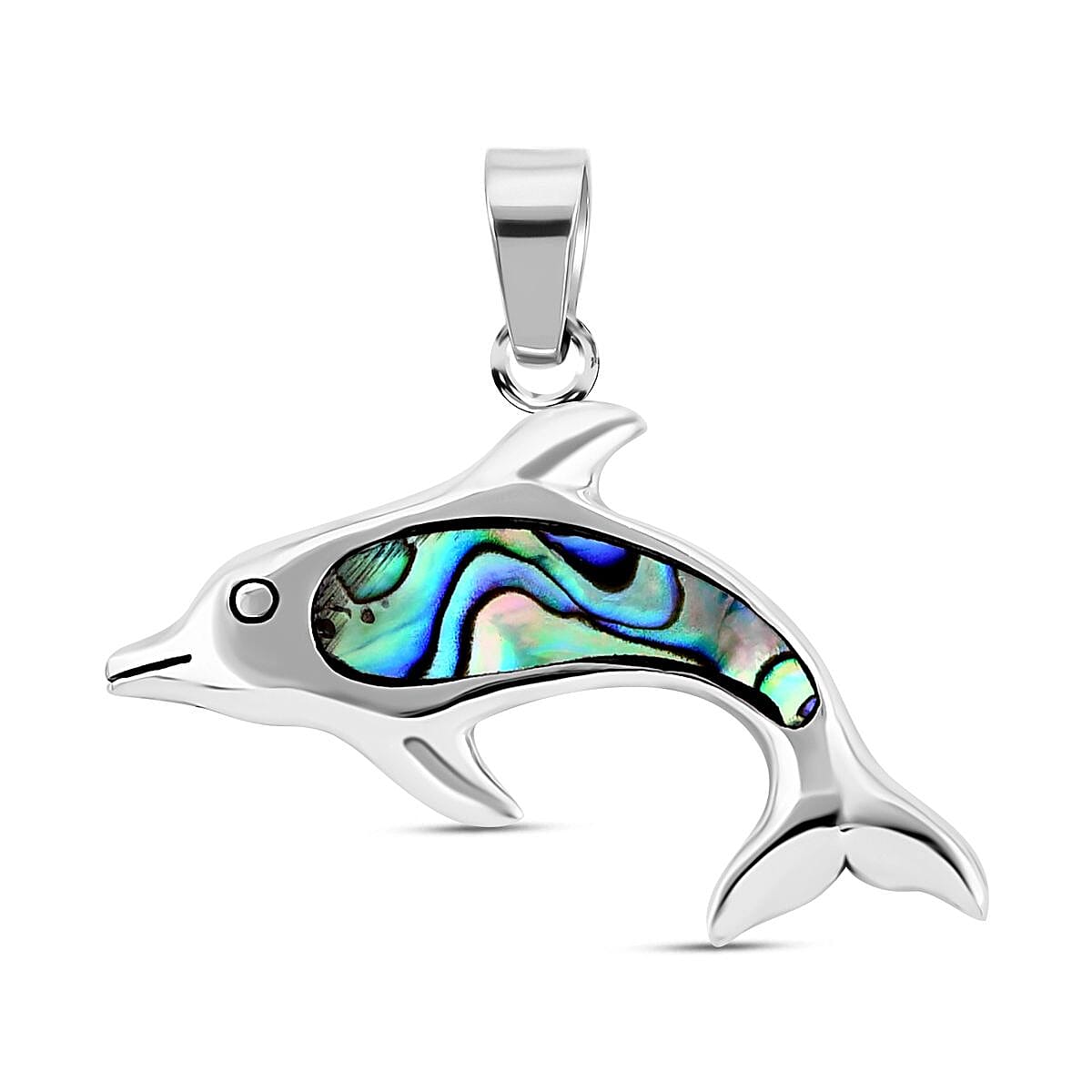Royal Bali Crystal Bay Collection - Abalone Shell Dolphin Pendant in Sterling Silver 4.00 ct 7768678 0