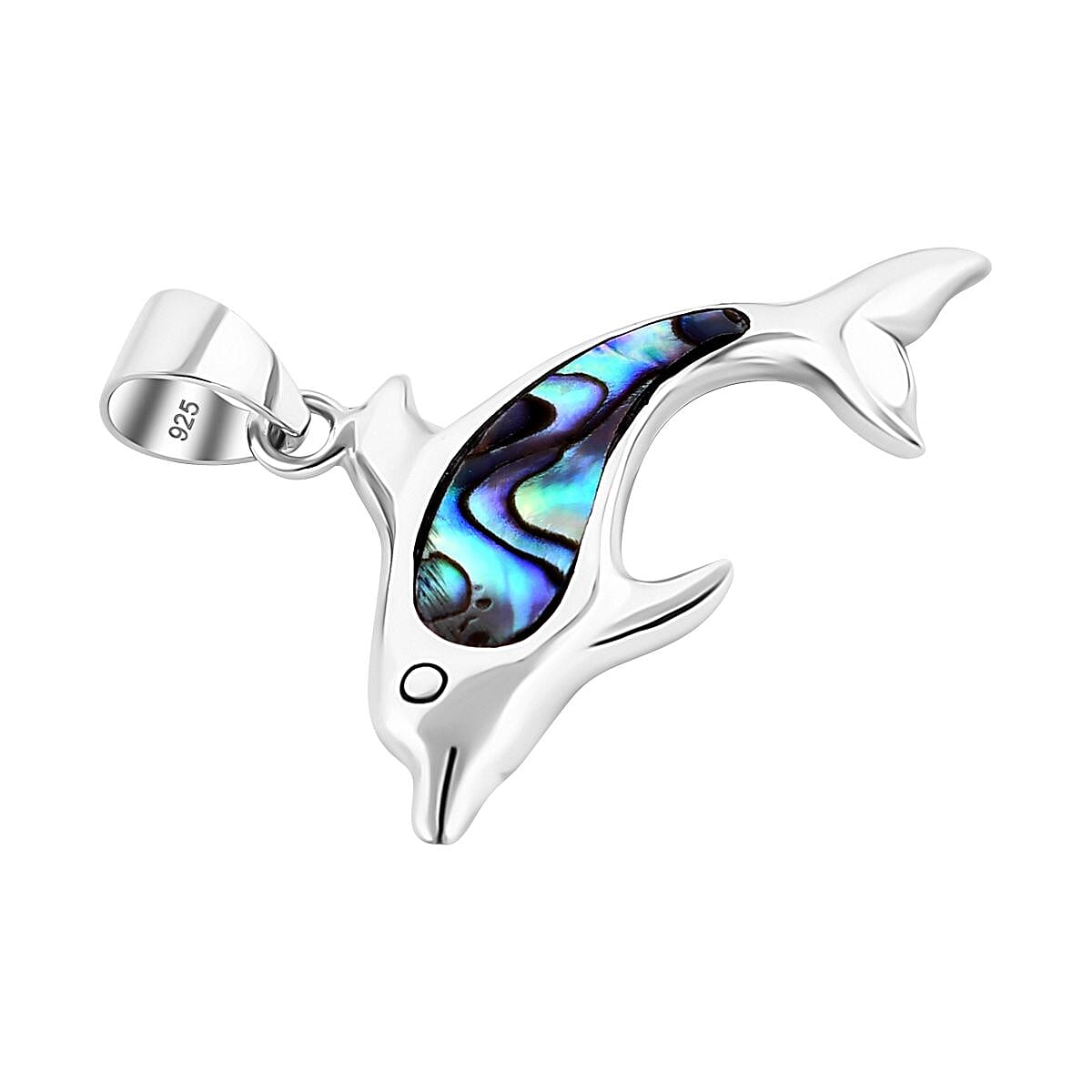 Royal Bali Crystal Bay Collection - Abalone Shell Dolphin Pendant in Sterling Silver 4.00 ct 7768678 4