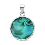 Abalone Shell  Pendant  Sterling Silver,  Silver Wt. 7 Gms  9.000  Ct.